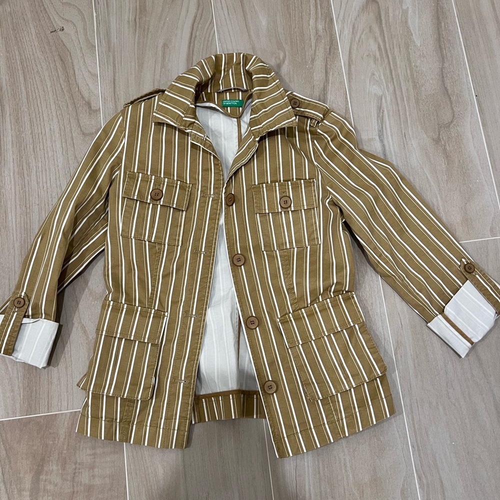 United Colors of Benetton Striped Coat